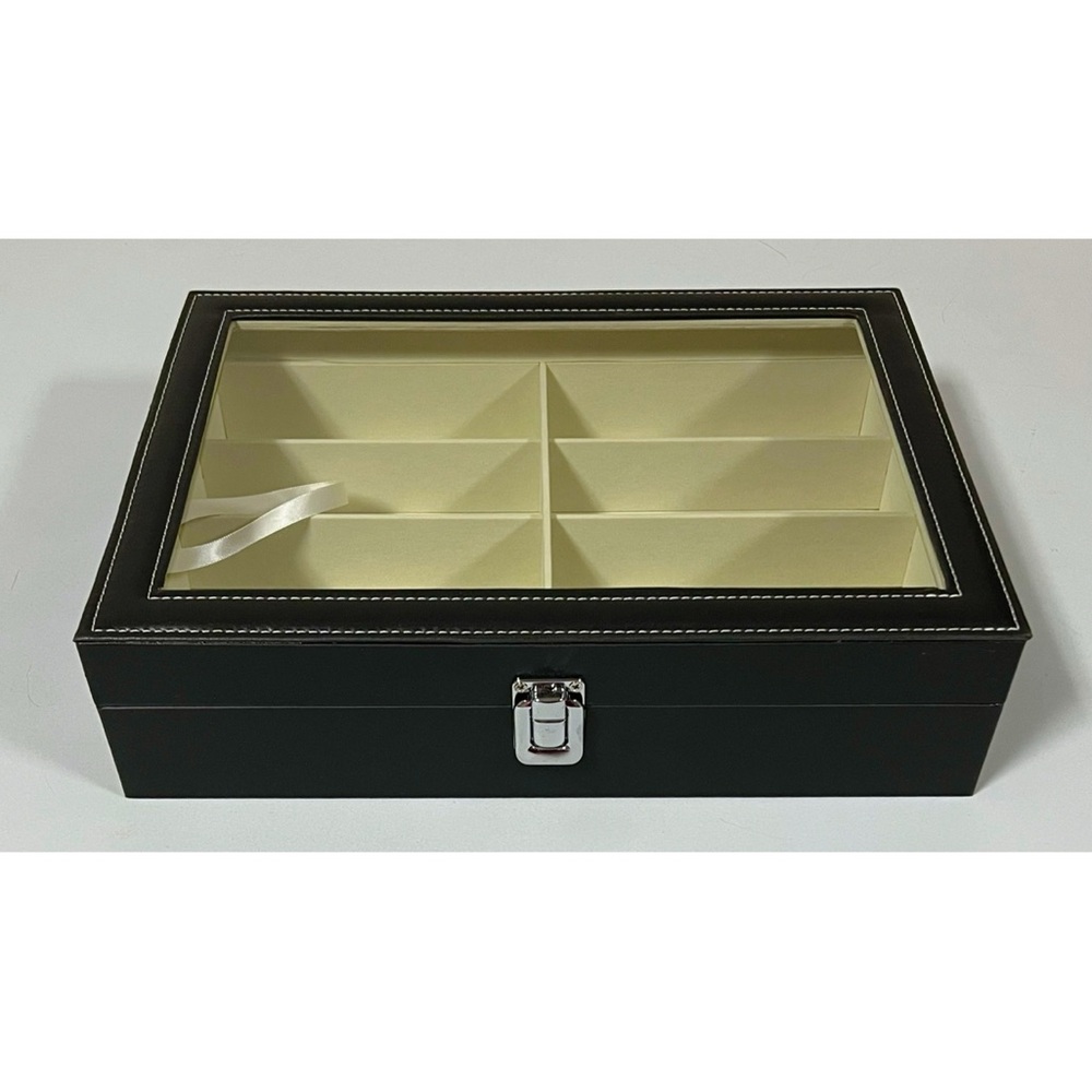Leather 8-Slot Eyeglasses Sunglasses Glasses Holder Case Organizer Storage 🕶️
